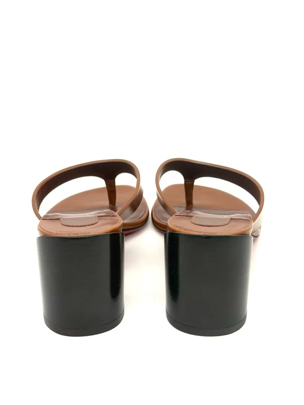 Christian Louboutin JANETONGA 55 Leather Thong Mule Sandals Heels Shoes - Picture 14 of 16